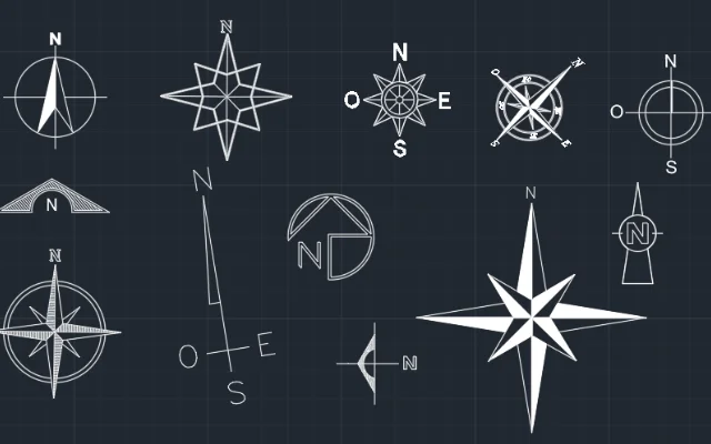 Imagen de bloques de puntos cardinales