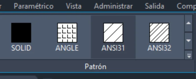 Imagen que muestra la parte en la que se puede elegir el patrón