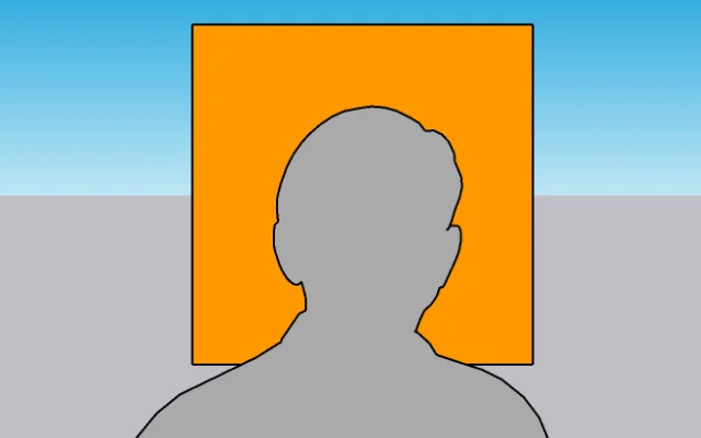 Imagen de una persona mirando la vista frontal
